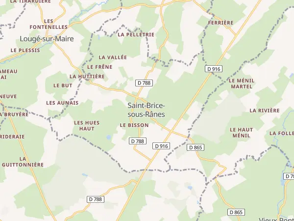 Plan de Saint-Brice-sous-Rânes
