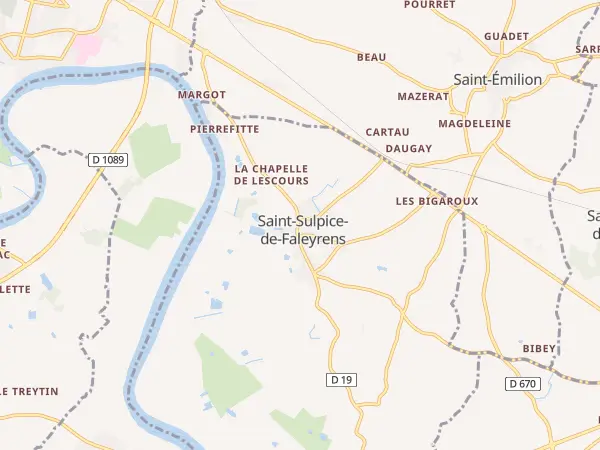 Plan de Saint-Sulpice-de-Faleyrens