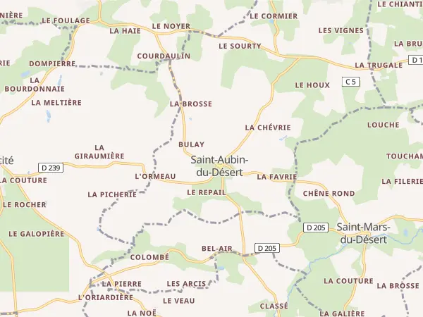 Plan de Saint-Aubin-du-Désert