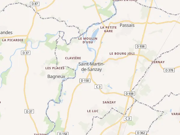 Plan de Saint-Martin-de-Sanzay