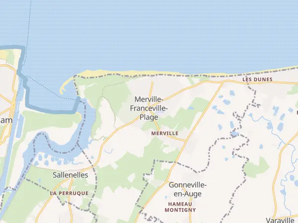 Plan de Merville-Franceville-Plage