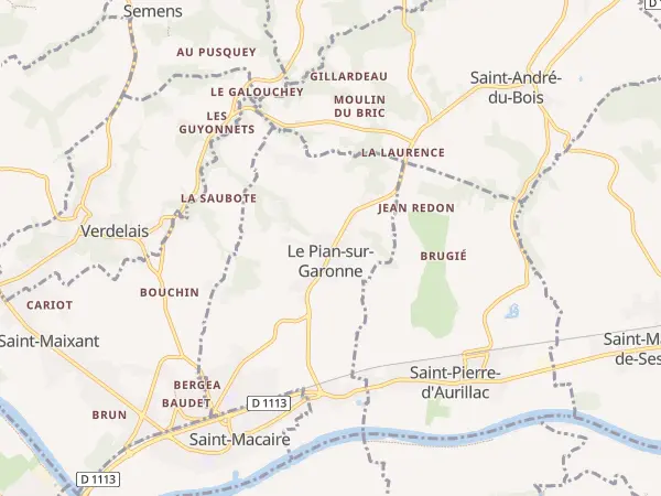 Plan du Pian-sur-Garonne