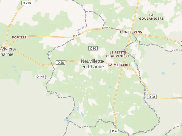 Plan de Neuvillette-en-Charnie