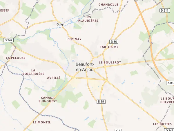 Plan de Beaufort-en-Anjou