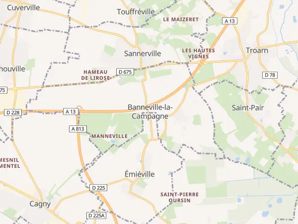 Plan de Banneville-la-Campagne