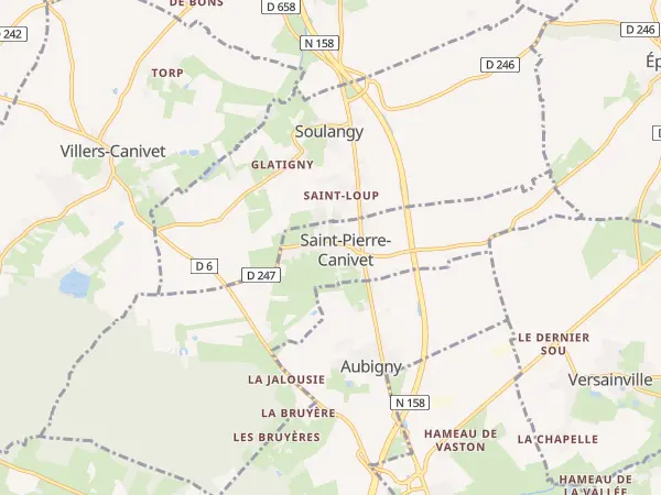 Plan de Saint-Pierre-Canivet