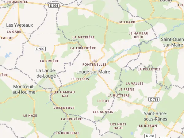 Plan de Lougé-sur-Maire