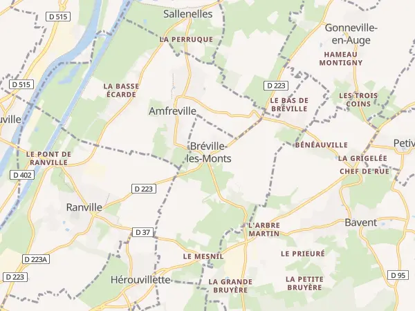 Plan de Bréville-les-Monts