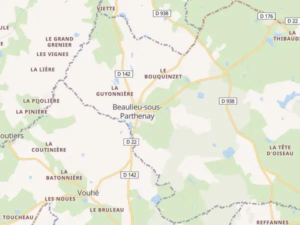 Plan de Beaulieu-sous-Parthenay