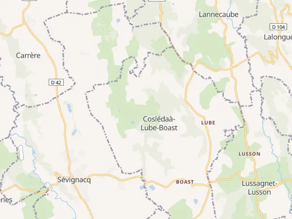 Plan de Coslédaà-Lube-Boast