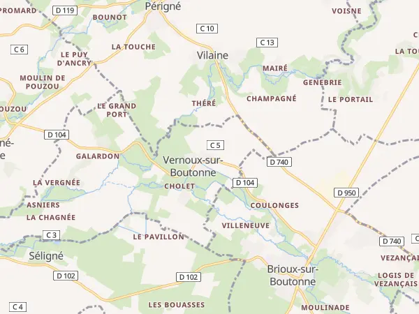 Plan de Vernoux-sur-Boutonne