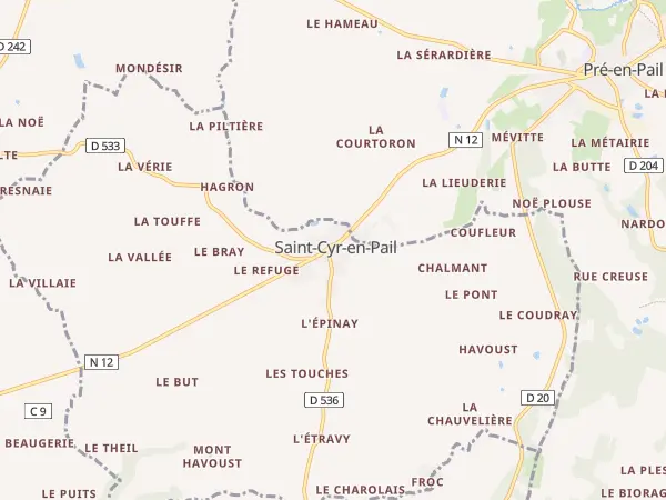 Plan de Saint-Cyr-en-Pail