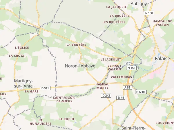 Plan de Noron-l’Abbaye