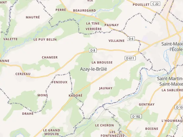 Plan de Azay-le-Brûlé