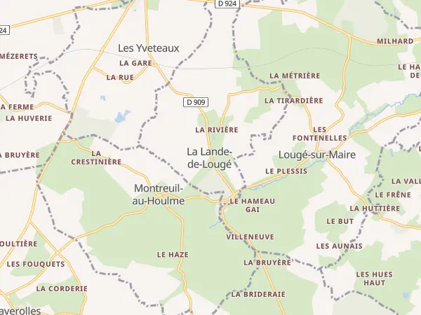 Plan de La Lande-de-Lougé