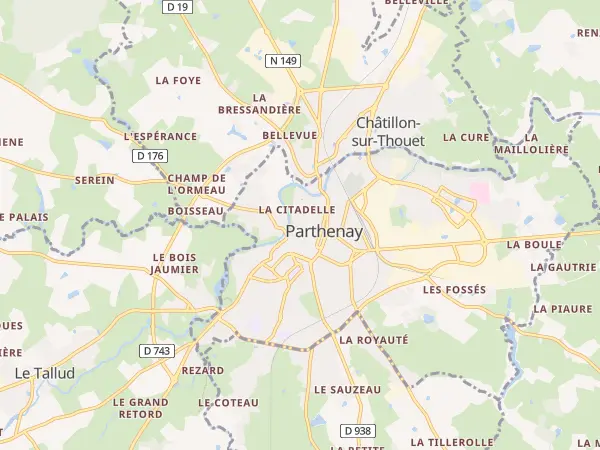 Plan de Parthenay