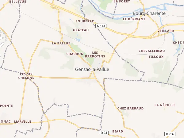 Plan de Gensac-la-Pallue