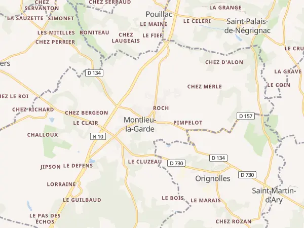 Plan de Montlieu-la-Garde