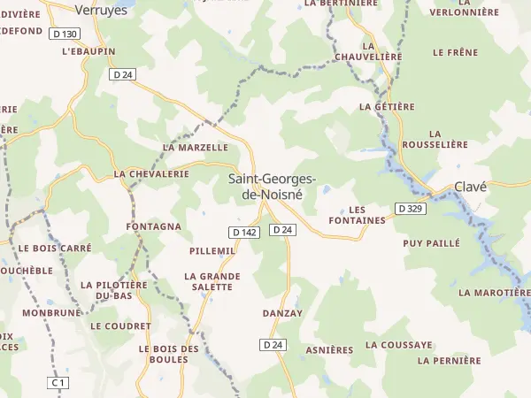 Plan de Saint-Georges-de-Noisné
