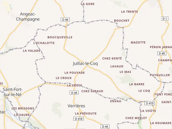 Plan de Juillac-le-Coq