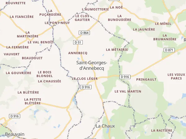 Plan de Saint-Georges-d’Annebecq
