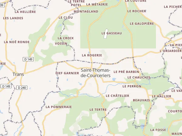 Plan de Saint-Thomas-de-Courceriers