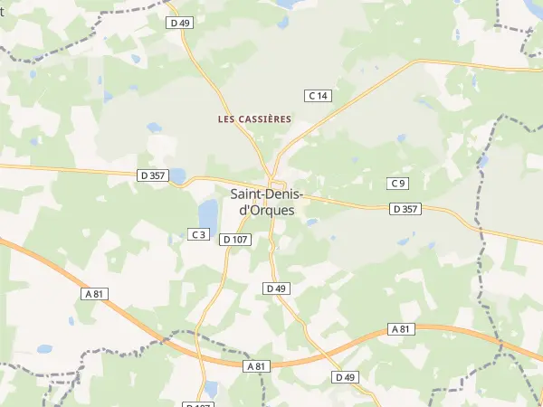 Plan de Saint-Denis-d’Orques