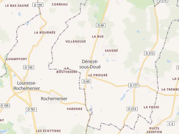 Plan de Dénezé-sous-Doué