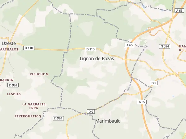 Plan de Lignan-de-Bazas