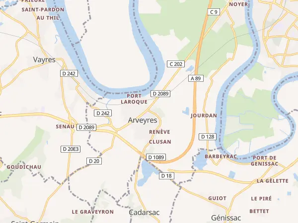 Plan de Arveyres