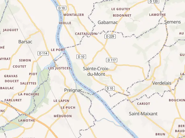 Plan de Sainte-Croix-du-Mont