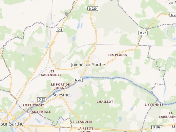 Plan de Juigné-sur-Sarthe