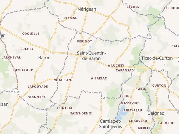 Plan de Saint-Quentin-de-Baron