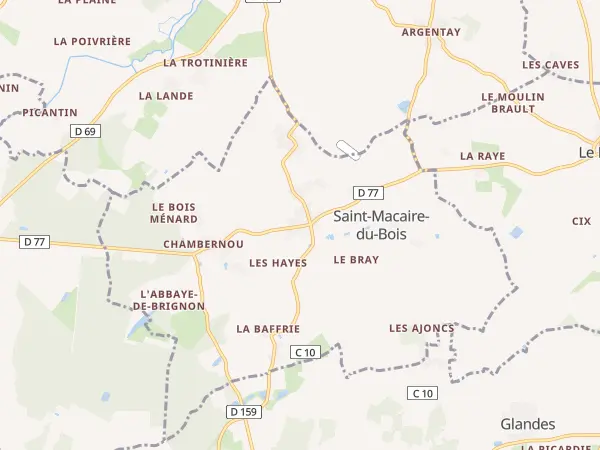 Plan de Saint-Macaire-du-Bois