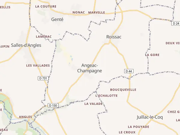 Plan de Angeac-Champagne