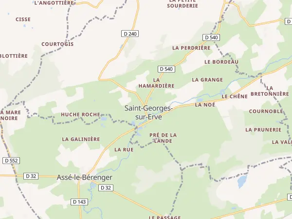 Plan de Saint-Georges-sur-Erve