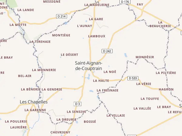 Plan de Saint-Aignan-de-Couptrain