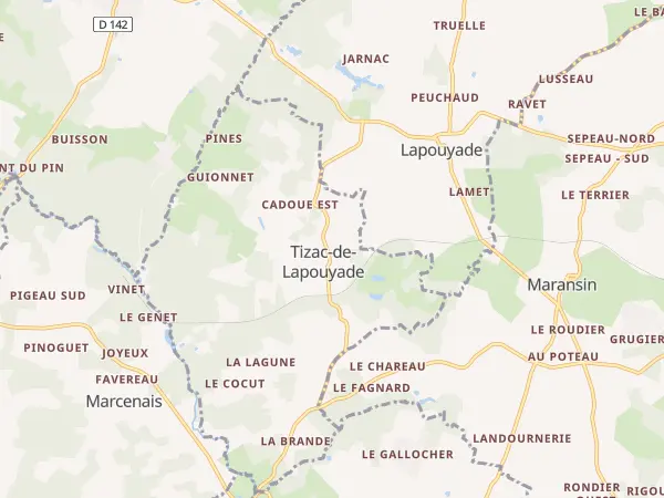 Plan de Tizac-de-Lapouyade