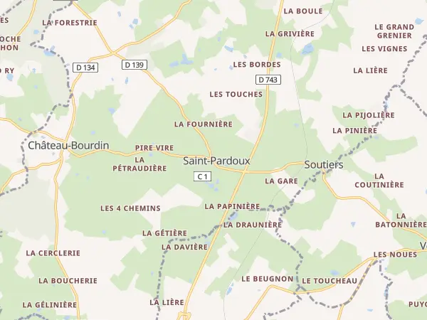 Plan de Saint-Pardoux-Soutiers