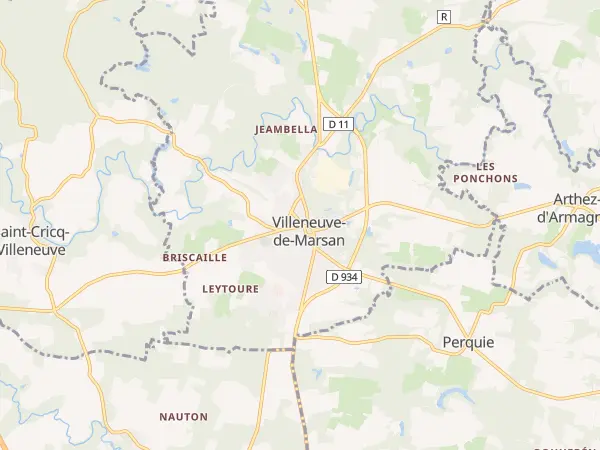 Plan de Villeneuve-de-Marsan