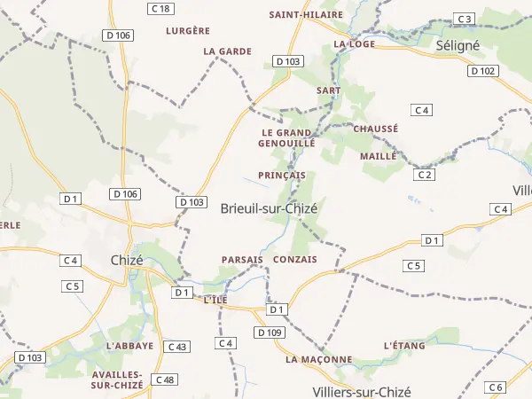 Plan de Brieuil-sur-Chizé