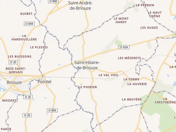 Plan de Saint-Hilaire-de-Briouze