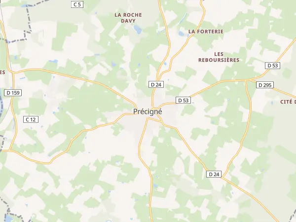 Plan de Précigné