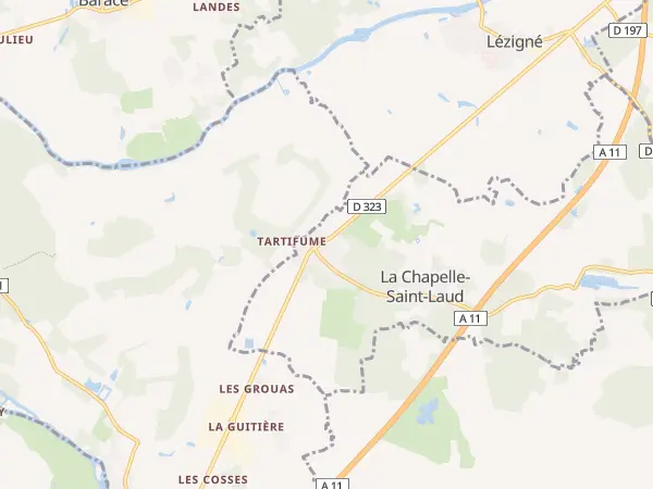 Plan de La Chapelle-Saint-Laud