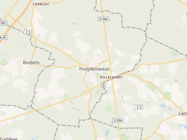 Plan de Pouydesseaux