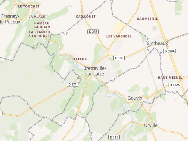 Plan de Bretteville-sur-Laize