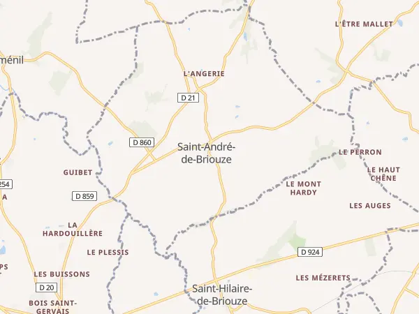 Plan de Saint-André-de-Briouze