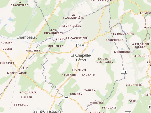 Plan de La Chapelle-Bâton