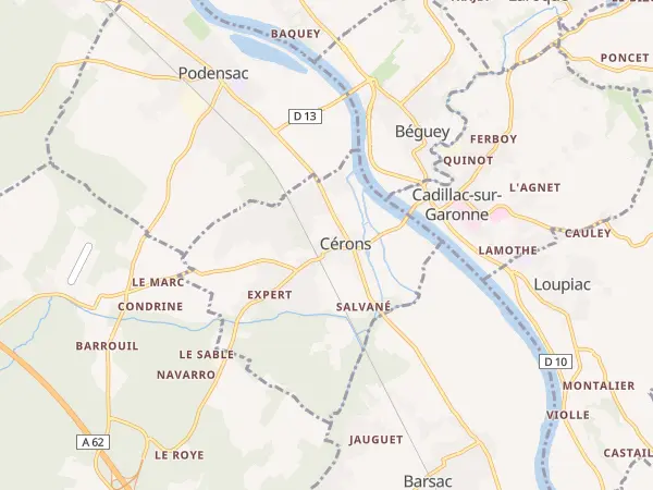 Plan de Cérons
