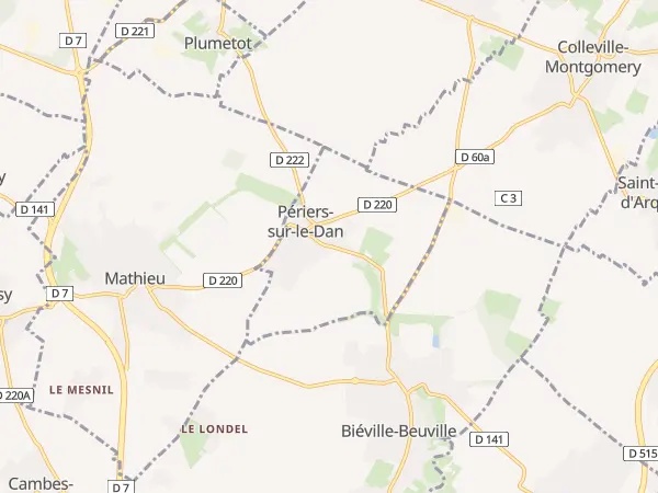Plan de Périers-sur-le-Dan